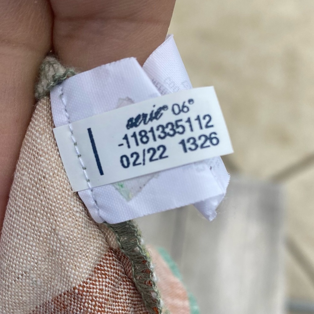 Aerie Green Striped Side Cut Out Linen Blend Mini Dress Size M - Picture 11 of 12